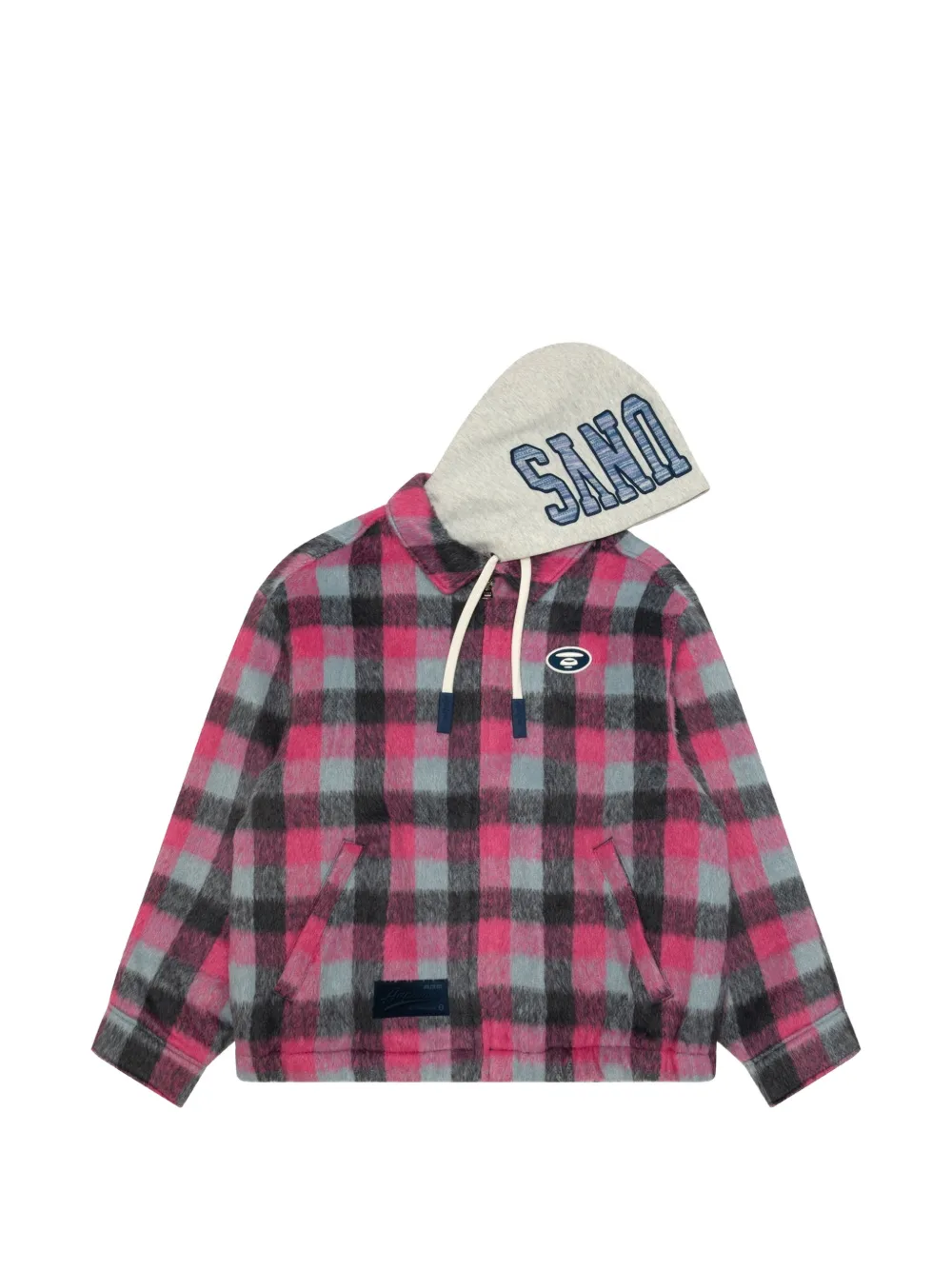 AAPE BY *A BATHING APE® Moonface check hooded jacket
