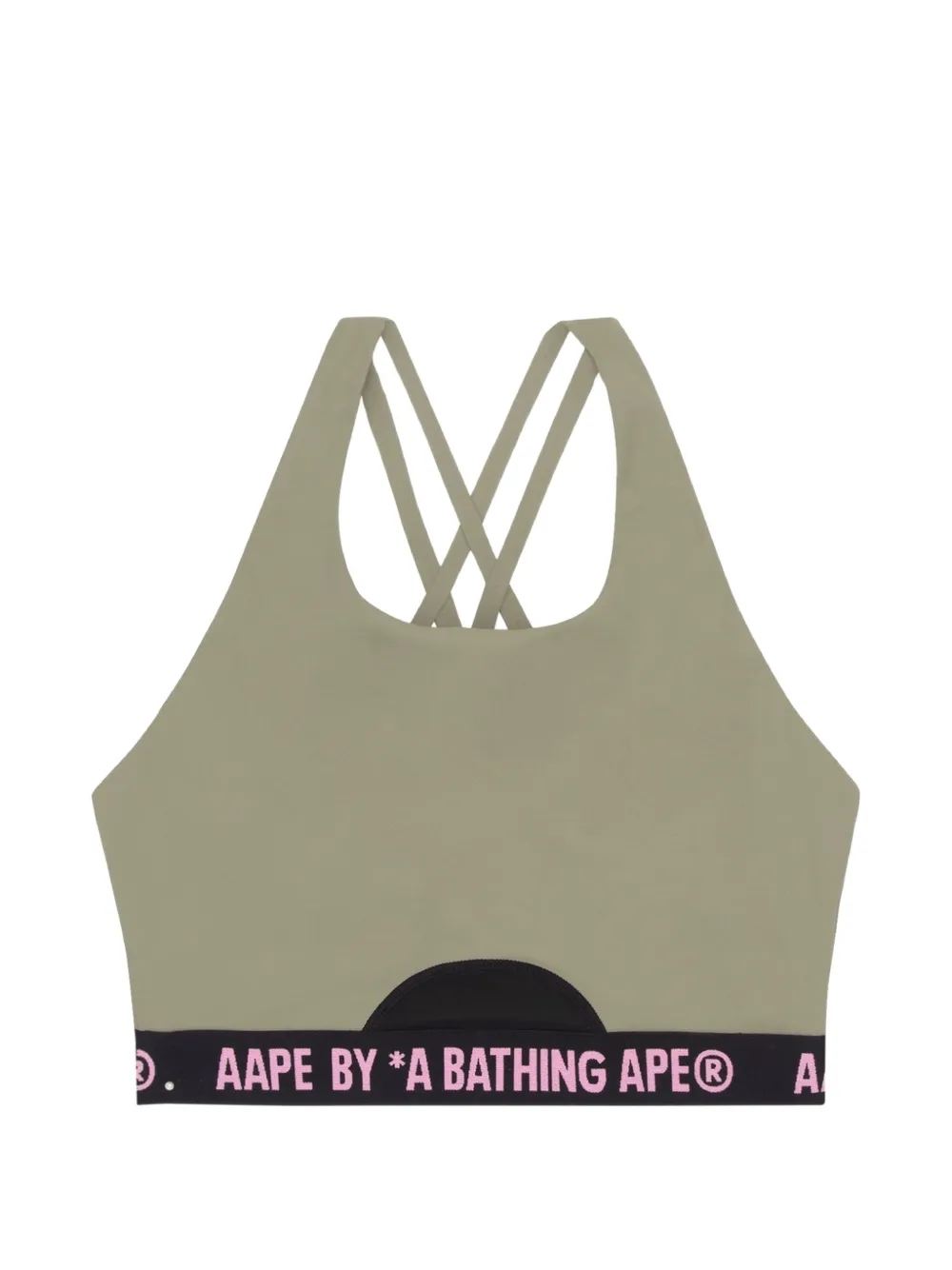 AAPE BY *A BATHING APE® Moonface-detail bra top