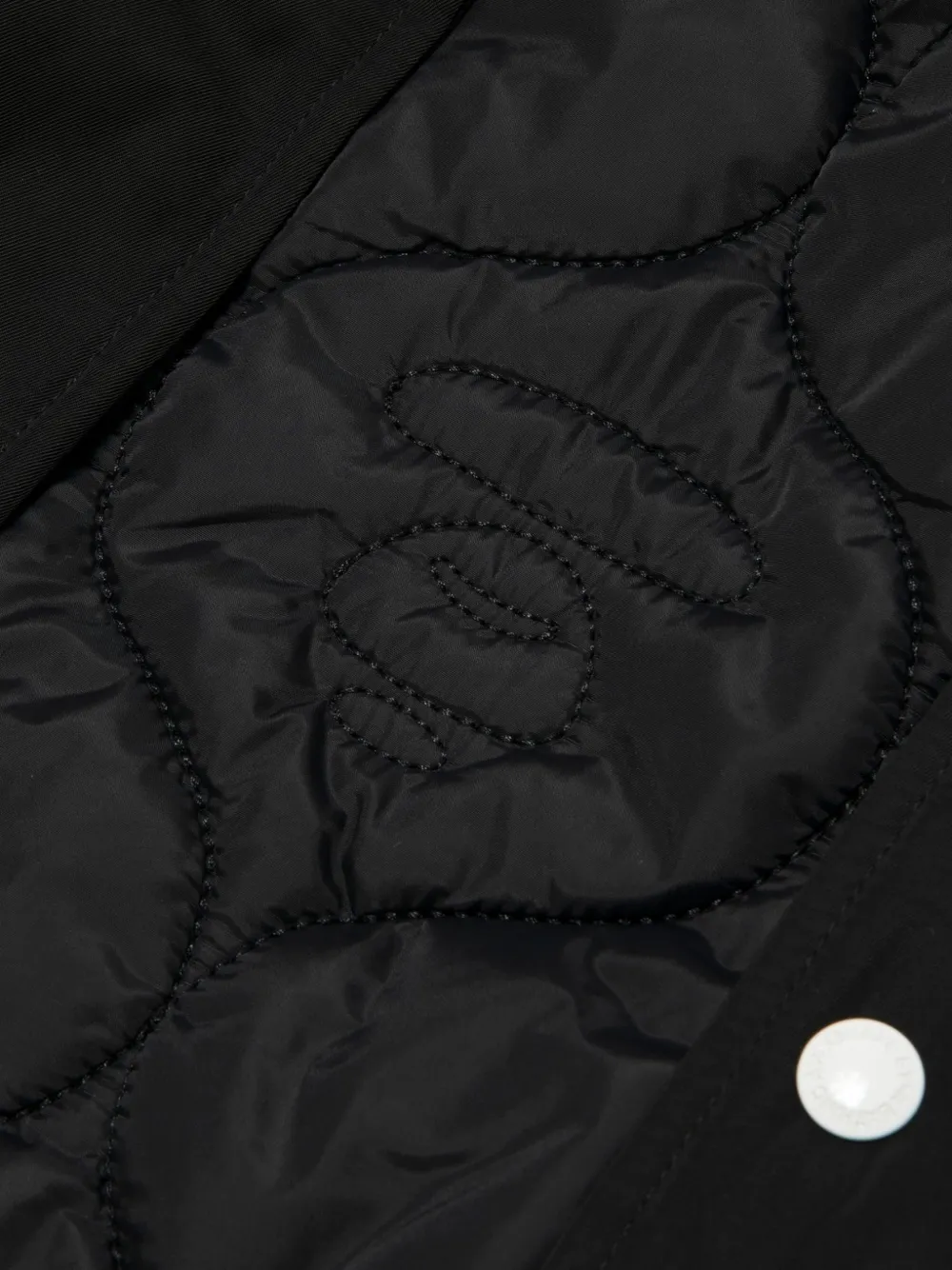 AAPE BY *A BATHING APE Moonface bomberjack met geborduurde patch Zwart