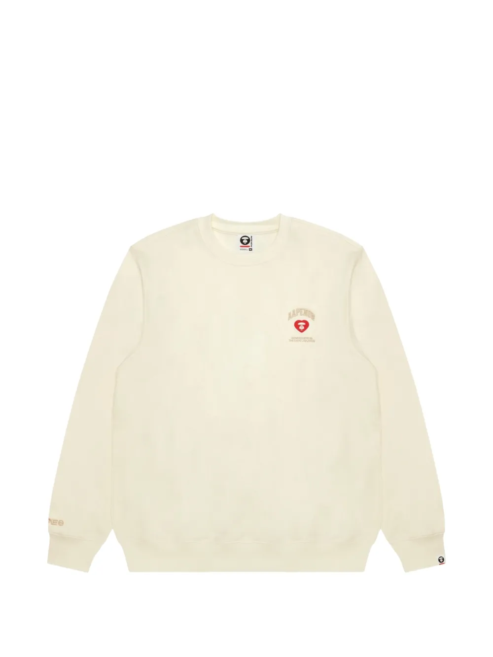 AAPE BY *A BATHING APE® Moonface heart-patch sweatshirt