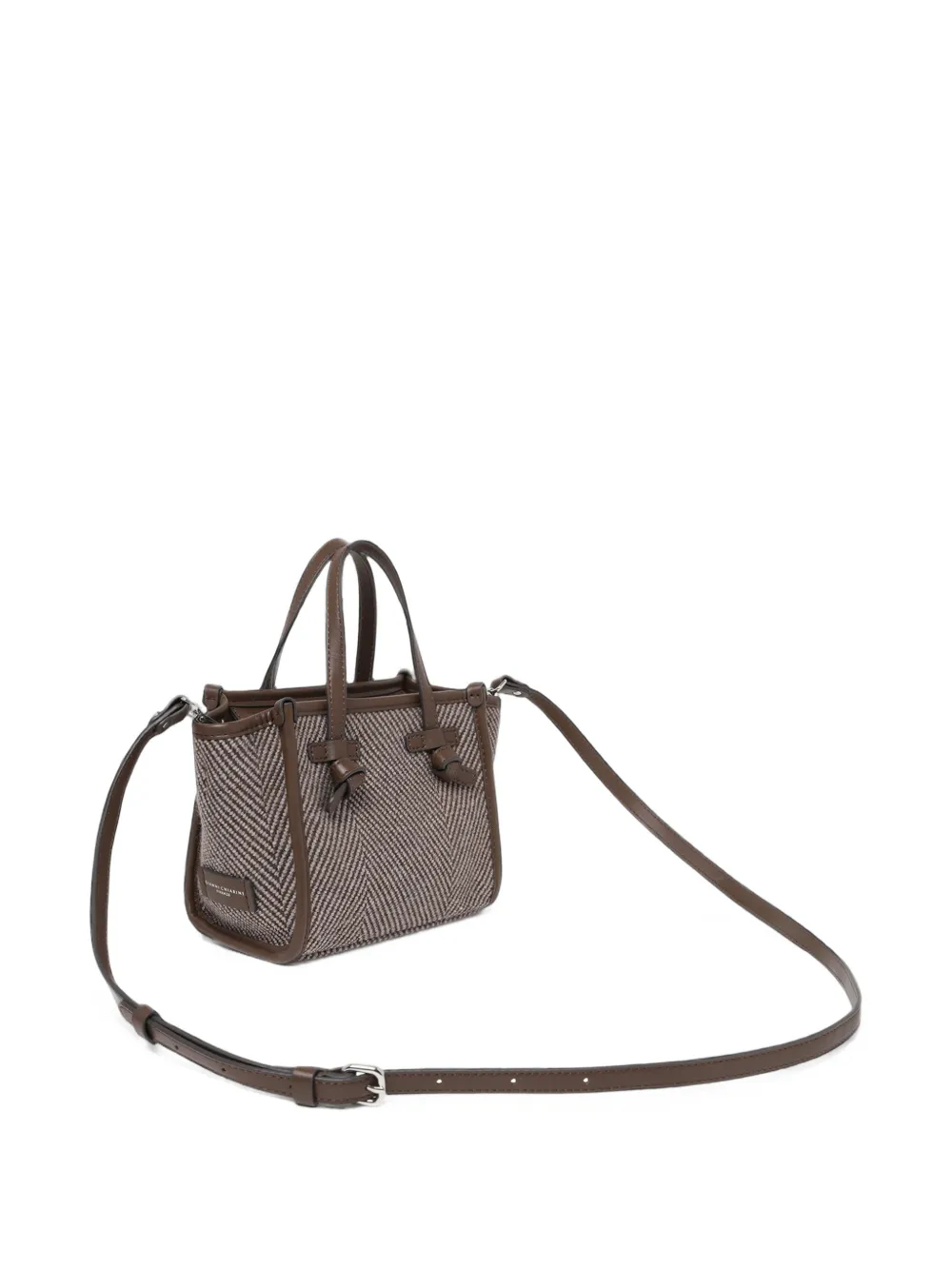 MARCELLA CLUB Kleine Marcella shopper met visgraatpatroon Bruin