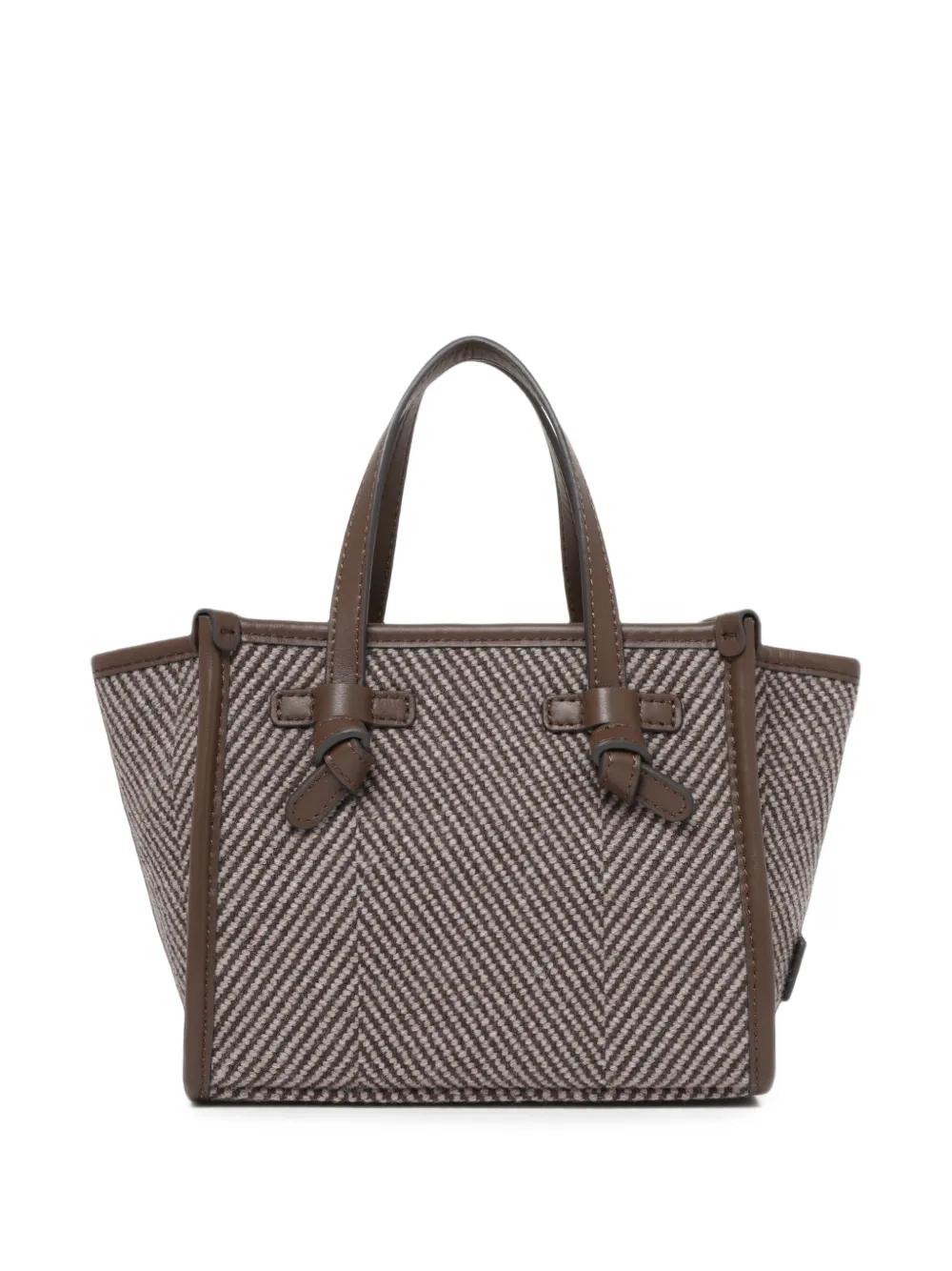 MARCELLA CLUB Kleine Marcella shopper met visgraatpatroon Bruin