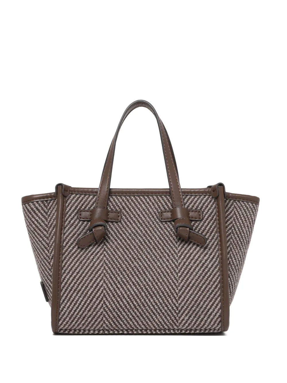 MARCELLA CLUB small Marcella herringbone-weave tote bag