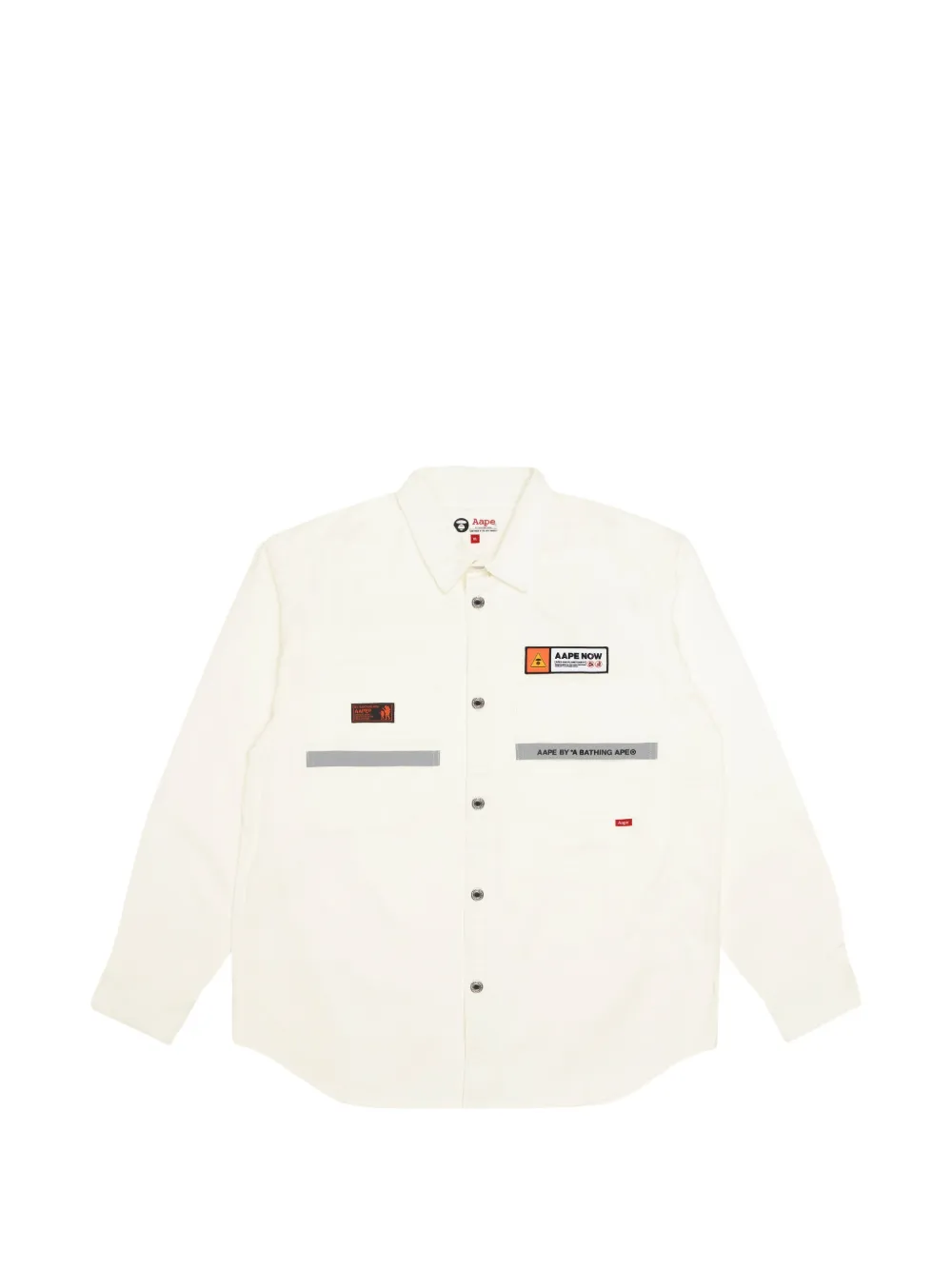 AAPE BY *A BATHING APE® logo-patch shirt · L