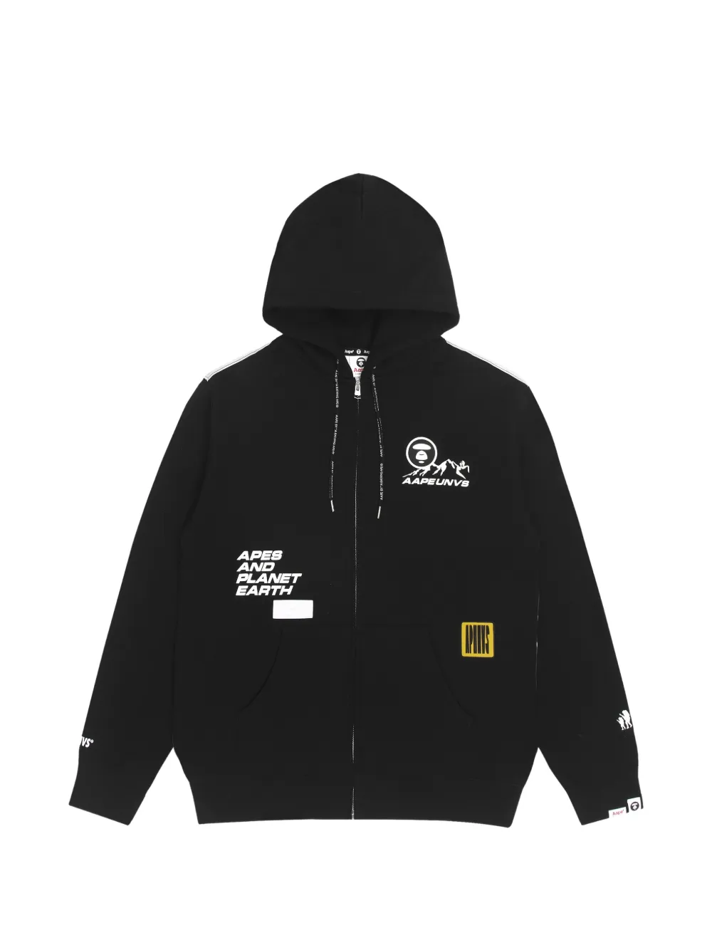 AAPE BY *A BATHING APE® graphic-print zip-up hoodie · S