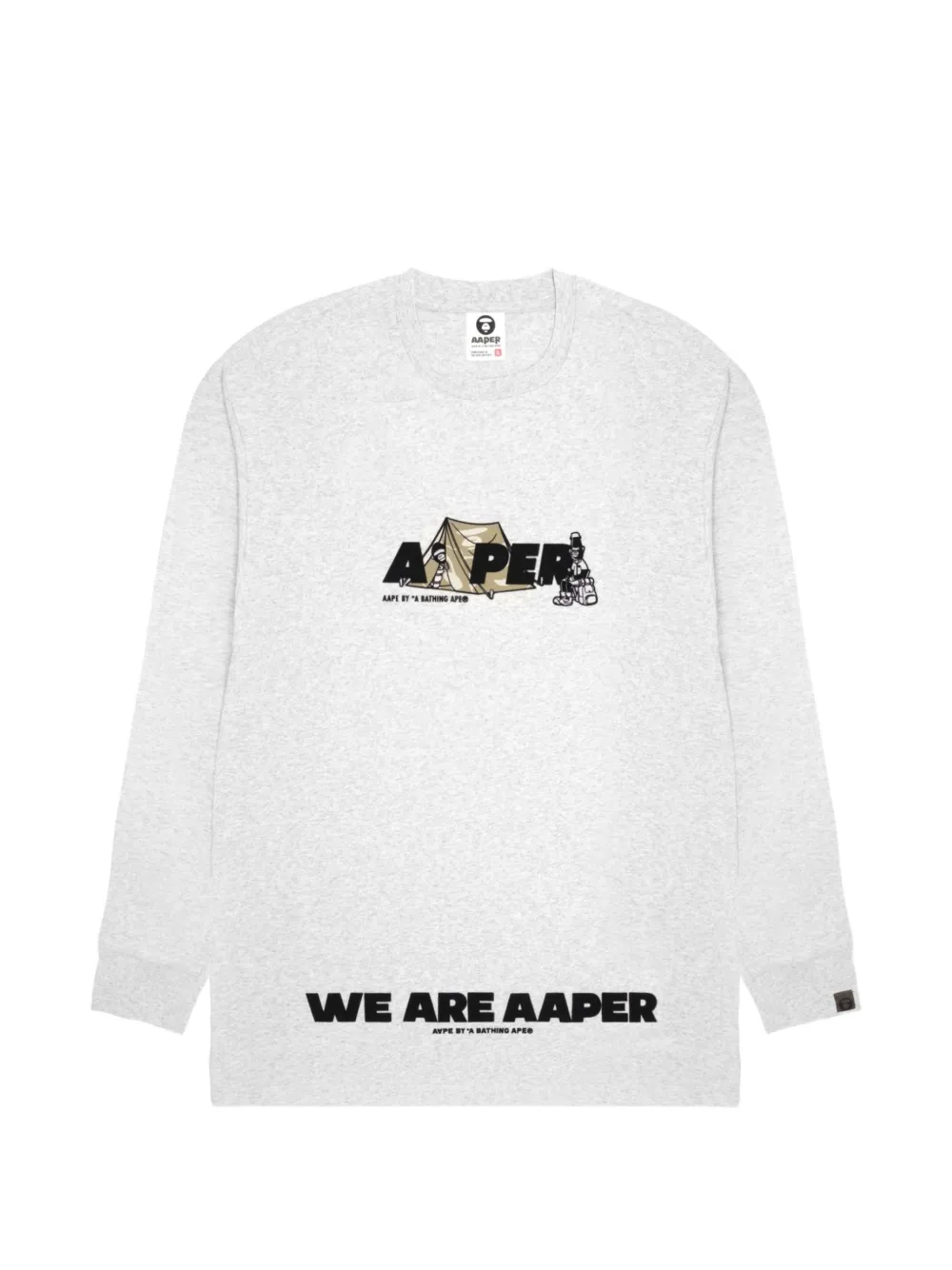AAPE BY *A BATHING APE® AAPER graphic-print long-sleeve T-shirt · L