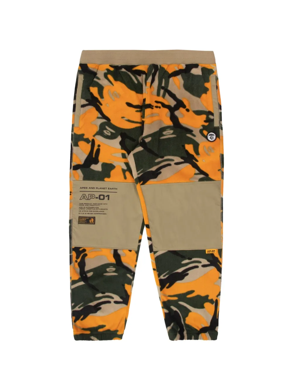 AAPE BY *A BATHING APE® Moonface camouflage track pants · XL