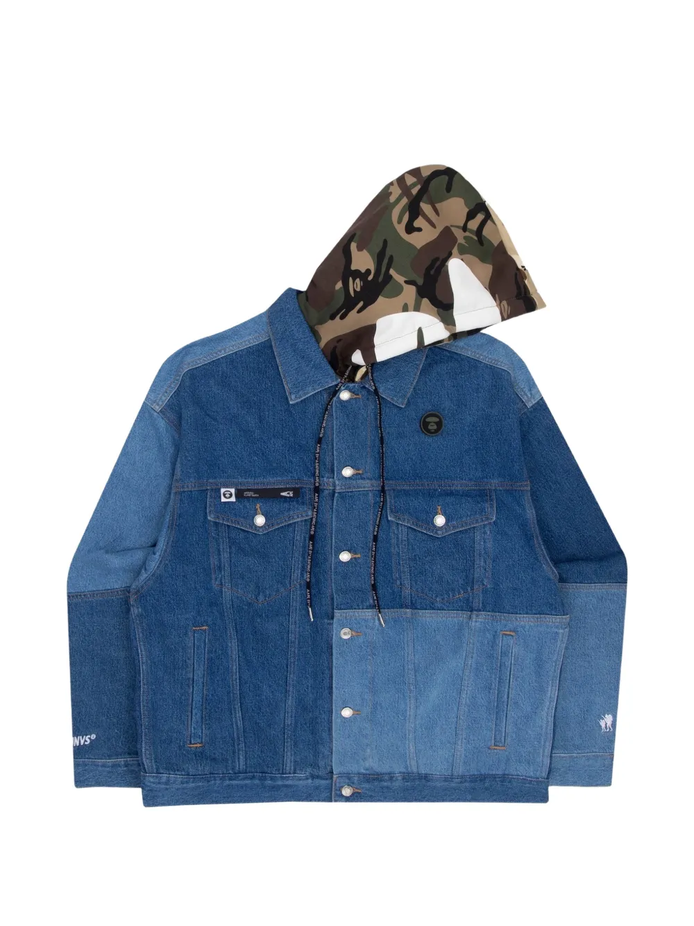 AAPE BY *A BATHING APE® Moonface panelled denim jacket