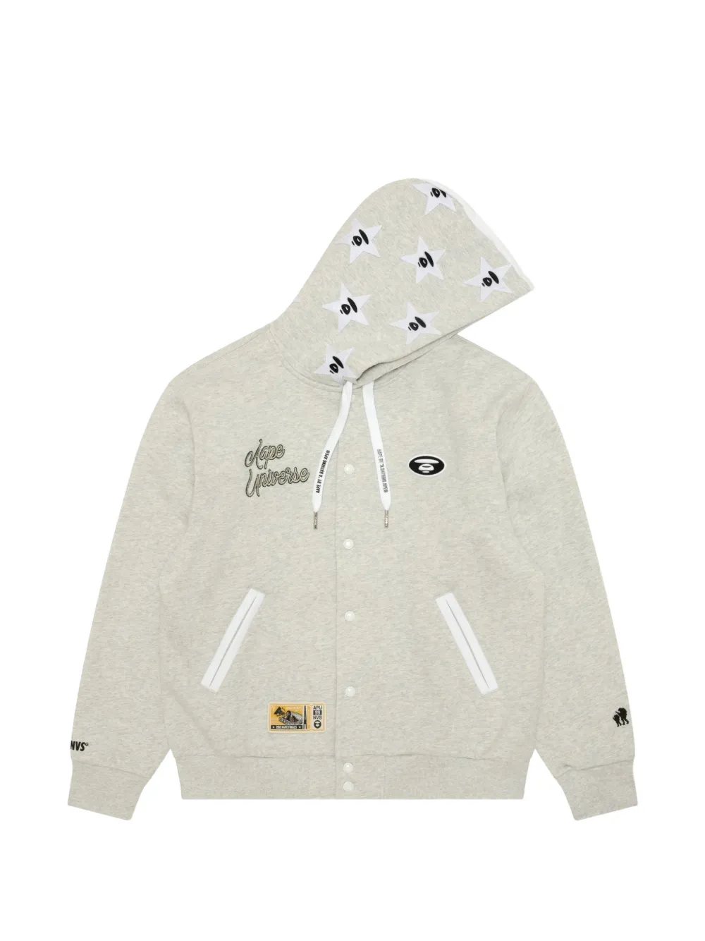 AAPE BY *A BATHING APE® AAPEUNVS moonface logo-patch hoodie