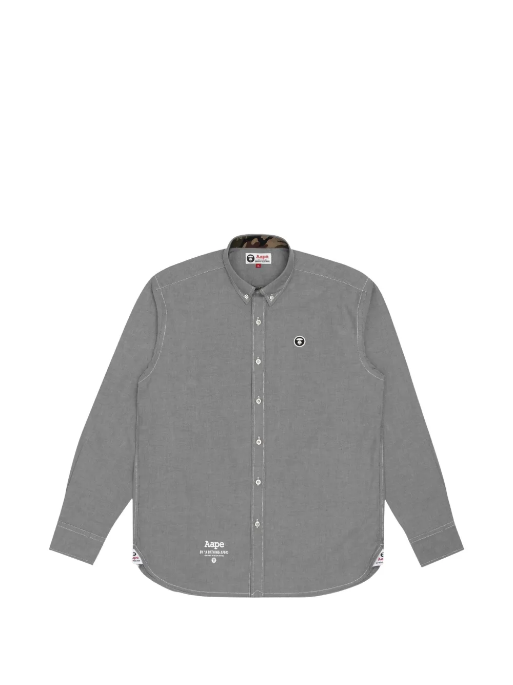 AAPE BY *A BATHING APE® logo-patch camouflage-panel shirt