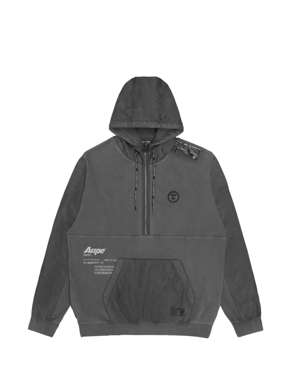 AAPE BY *A BATHING APE® Moonface panelled half-zip hoodie