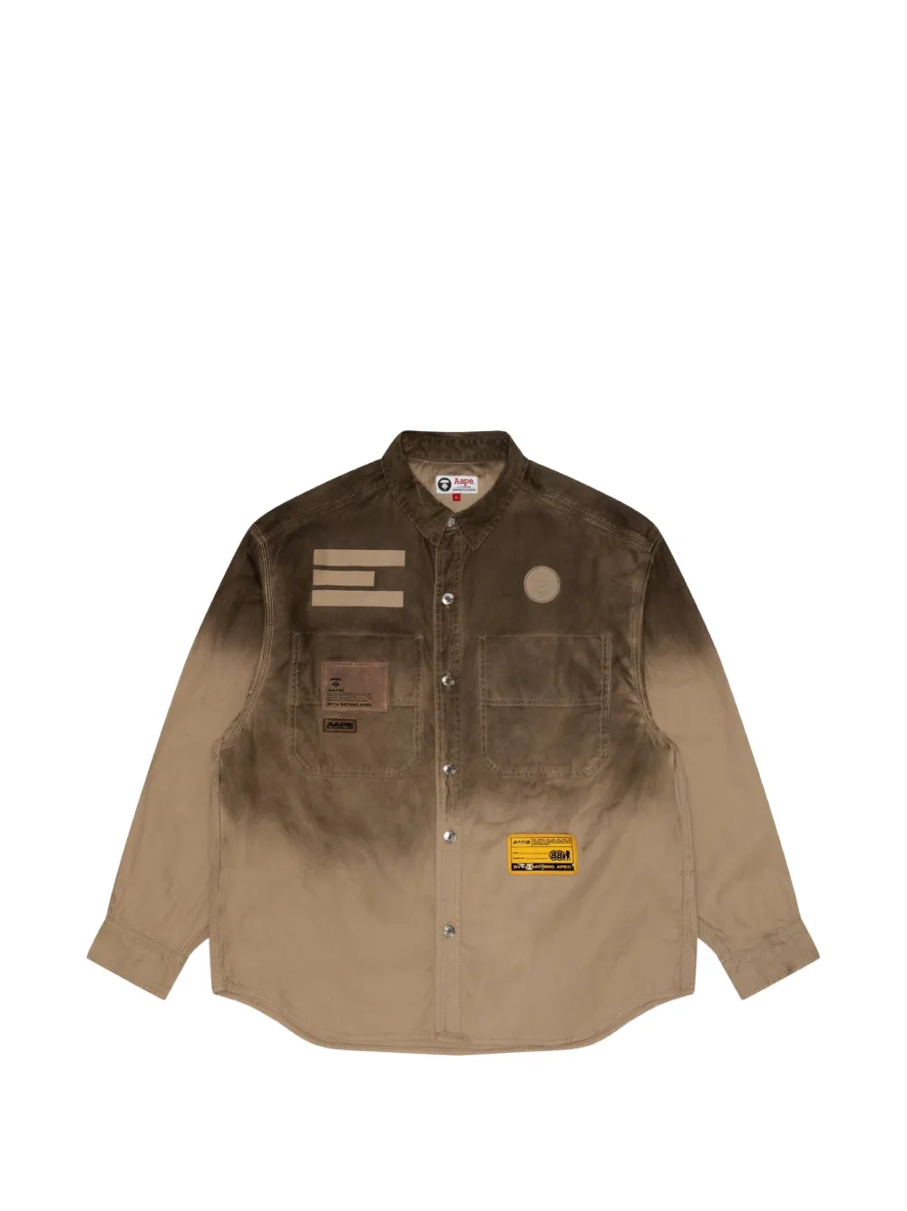 AAPE BY *A BATHING APE® Moonface gradient button-up shirt