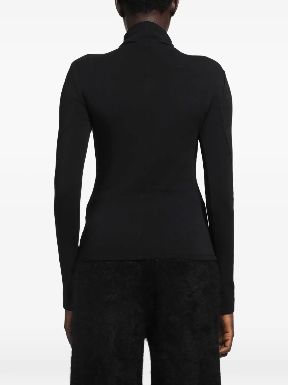 Thom Krom T-shirt met col Zwart