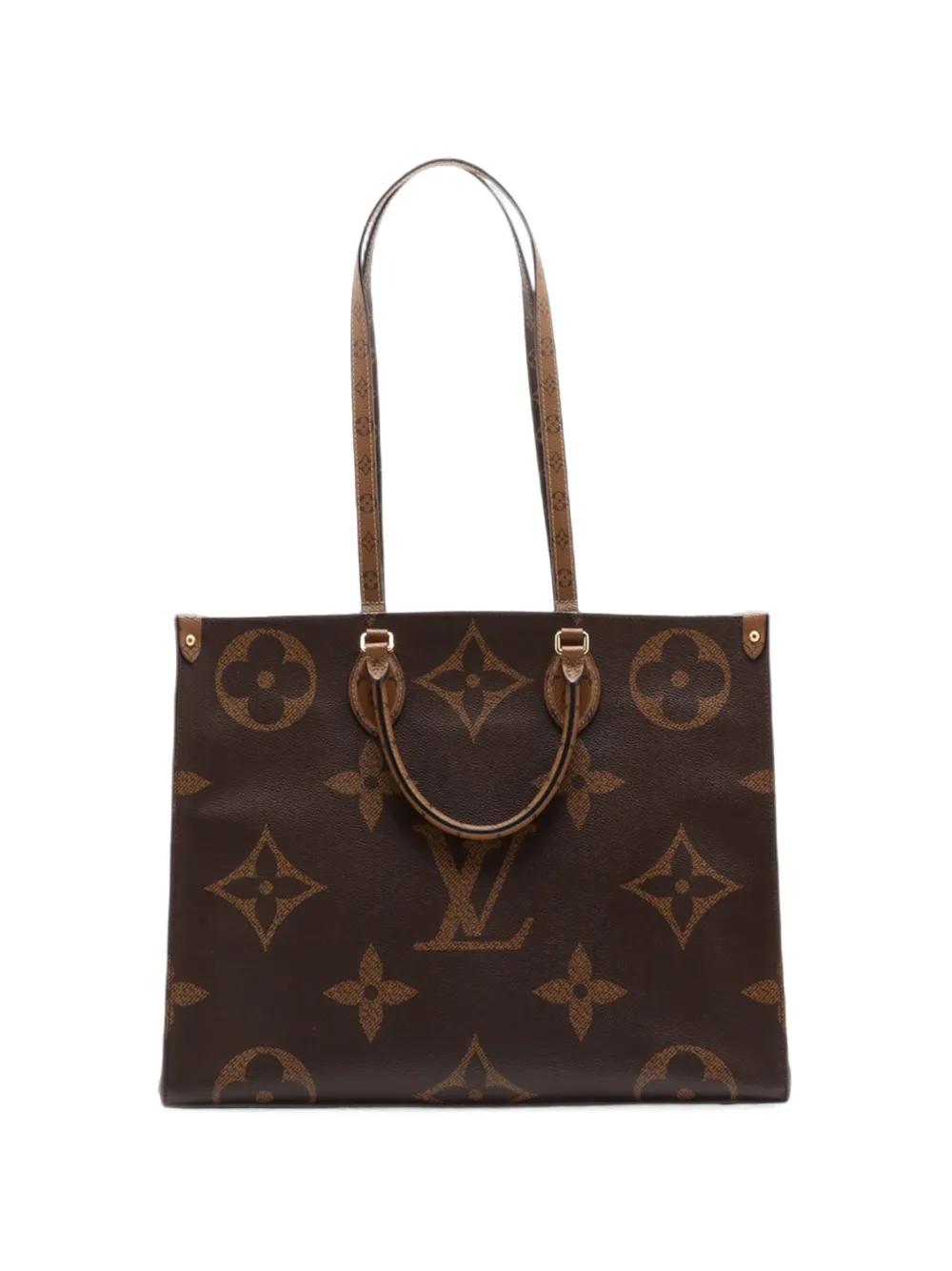 Louis Vuitton Pre-Owned Borsa a tracolla OnTheGo GM in tela Monogram Reverse Giant 2019 - Marrone