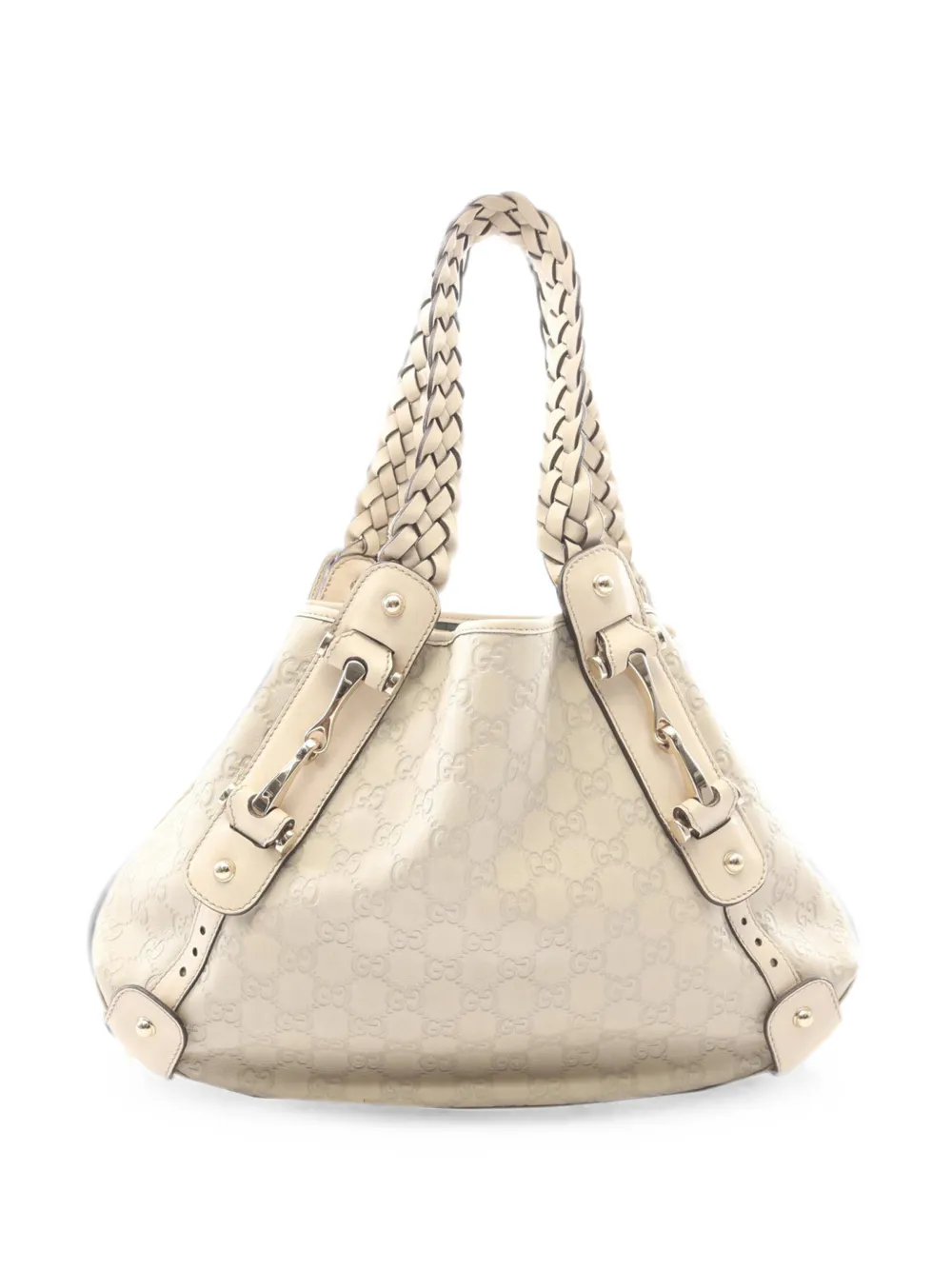 Gucci Pre-Owned 2000-2015 Guccissima Horsebit Pelham shoulder bag - Weiß