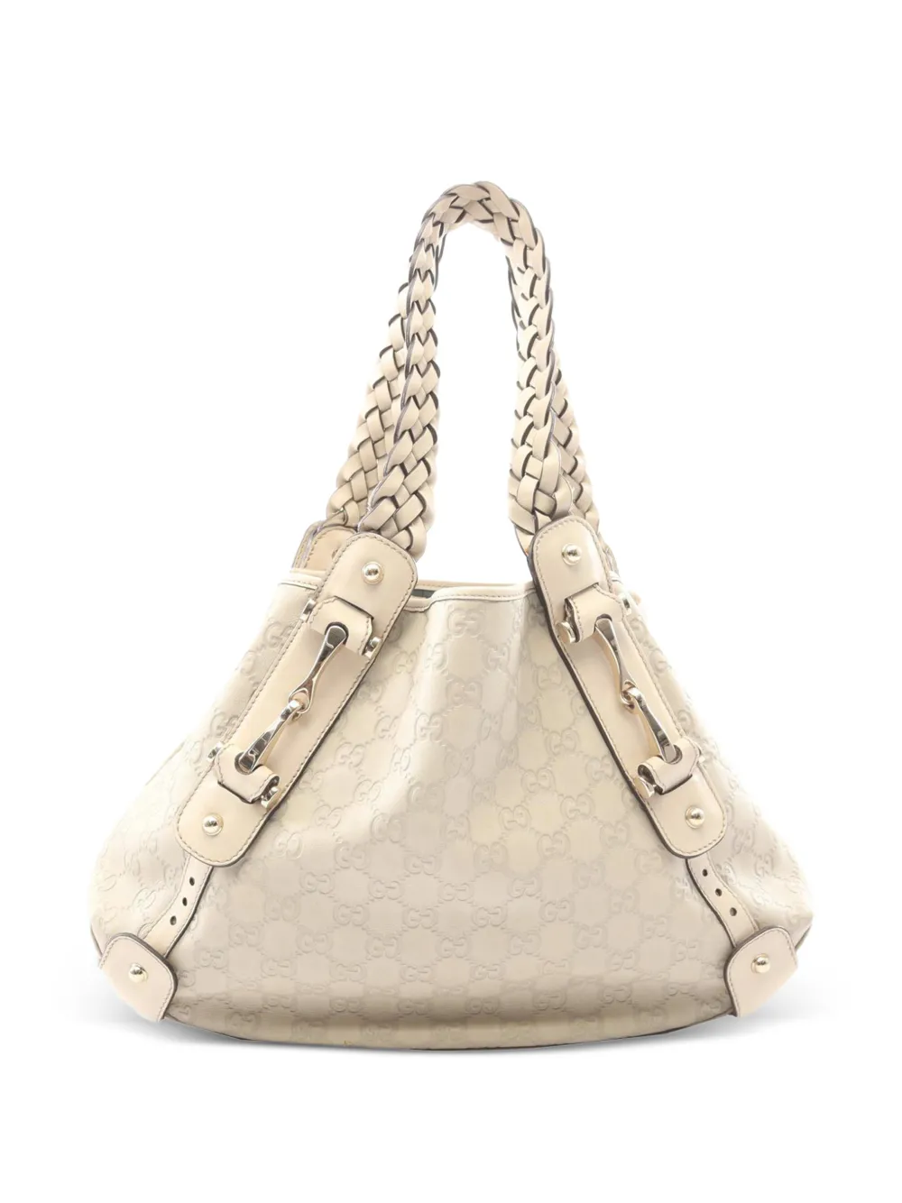 Gucci Pre-Owned 2000-2015 Guccissima Horsebit Pelham shoulder bag - Bianco