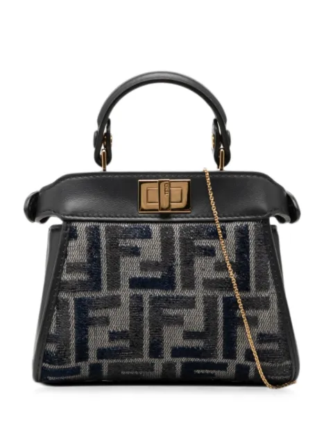 Fendi Pre-Owned شنطة 'نانو زوكا شنيل بيكابو' بحمالة كتف 2010-2026