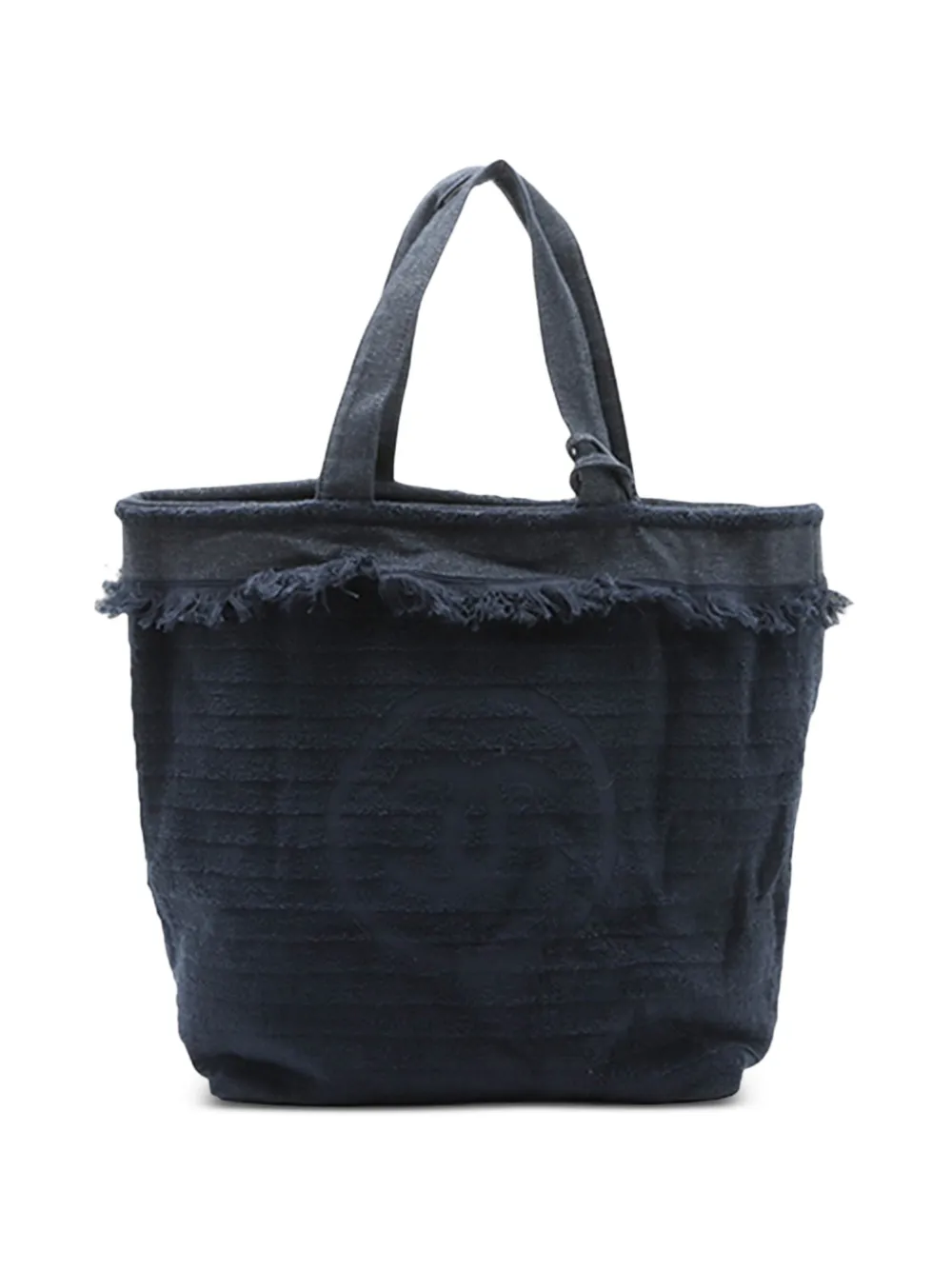 CHANEL Pre-Owned 1990-2010 CC Beach Tote Bag aus Jersey - Blau