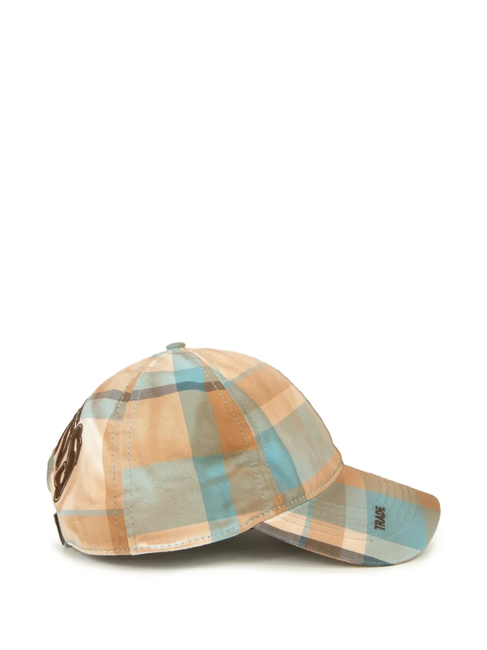 AAPE BY *A BATHING APE Geruite pet met geborduurd logo Beige