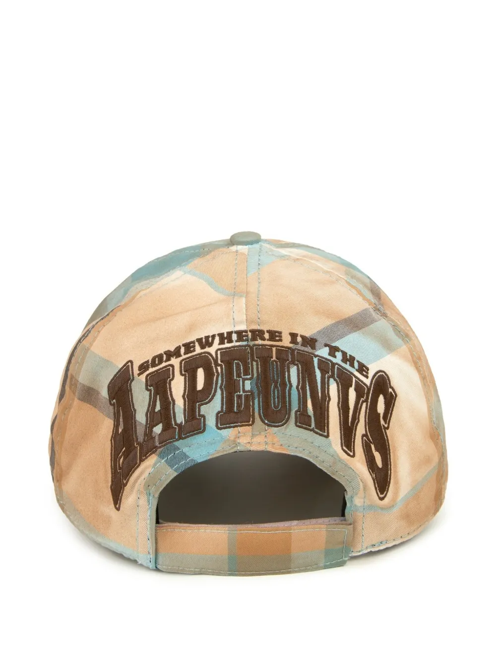 AAPE BY *A BATHING APE Geruite pet met geborduurd logo Beige