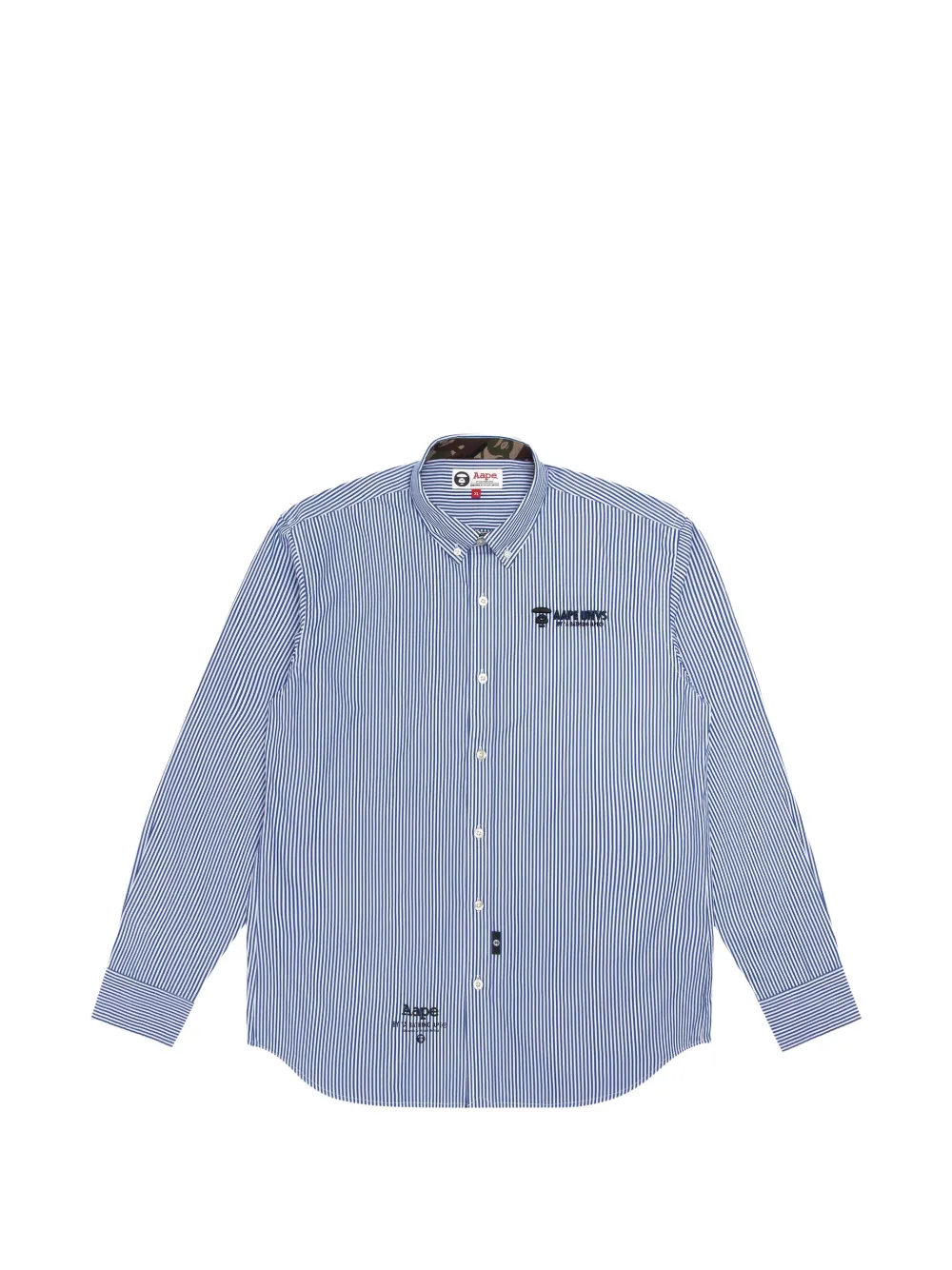 AAPE BY *A BATHING APE® logo-embroidered striped shirt