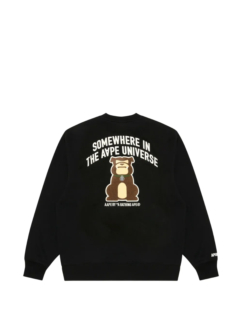 AAPE BY *A BATHING APE AAPER trui met geborduurd logo Zwart