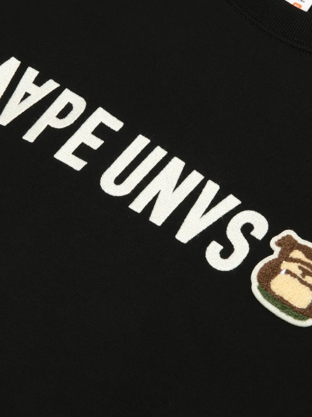 AAPE BY *A BATHING APE AAPER trui met geborduurd logo Zwart