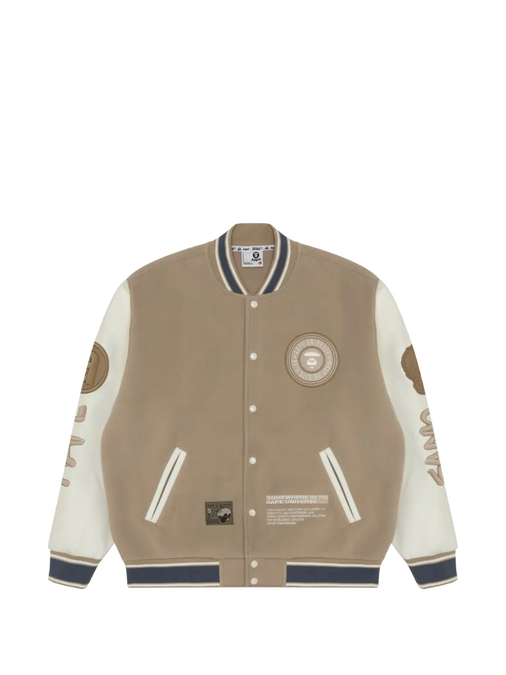 AAPE BY *A BATHING APE® Moonface embroidered bomber jacket · L