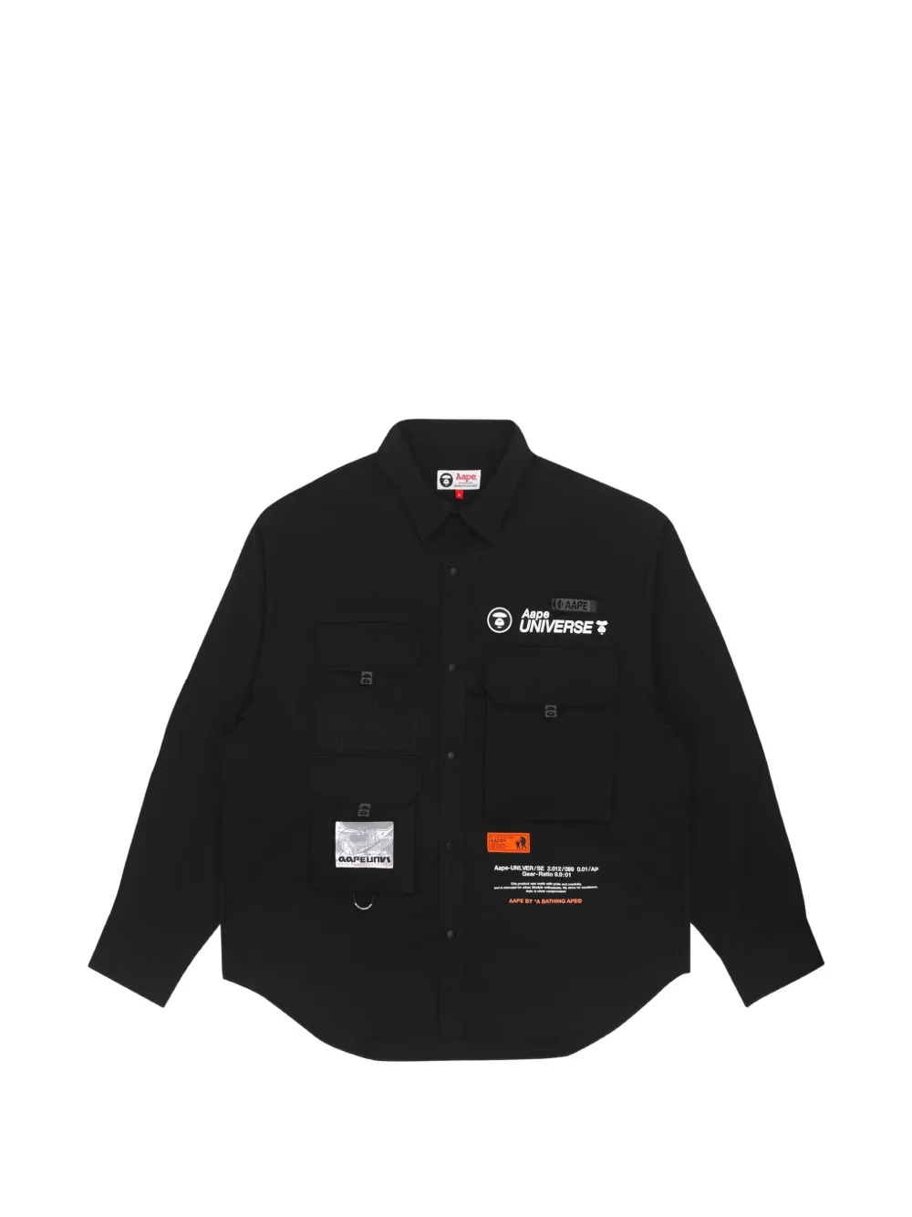 AAPE BY *A BATHING APE® multi-pocket overshirt · M