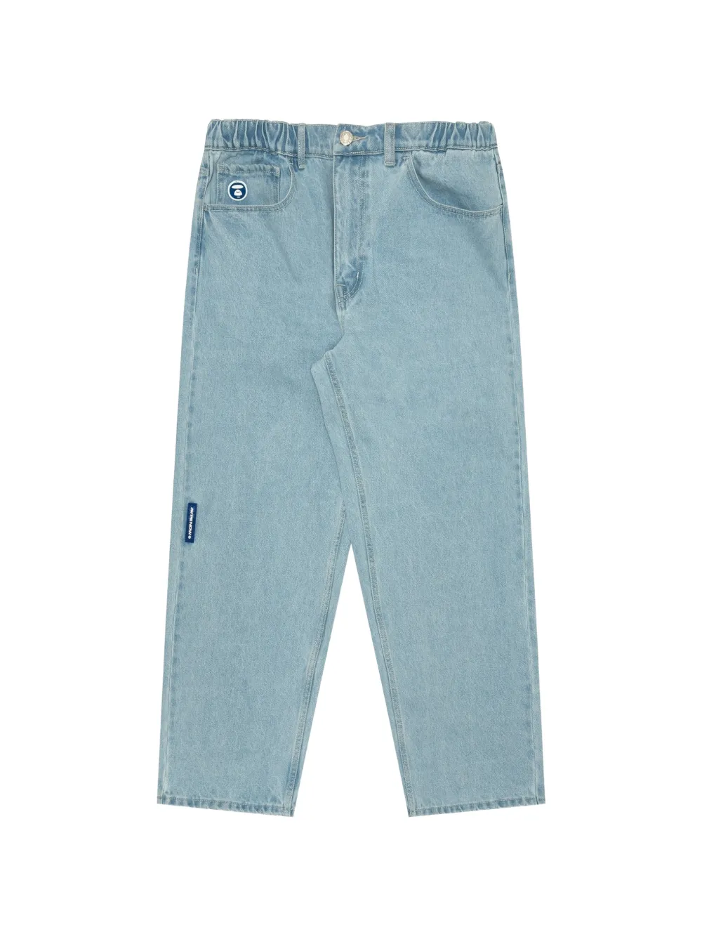 AAPE BY *A BATHING APE® Moonface-patch relaxed jeans · L