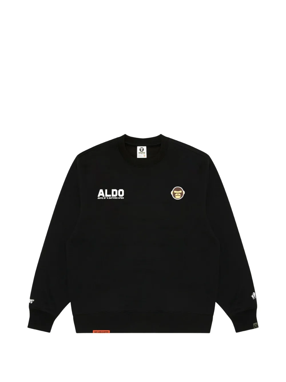 AAPE BY *A BATHING APE® Moonface Hemd mit Logo-Patch - Schwarz