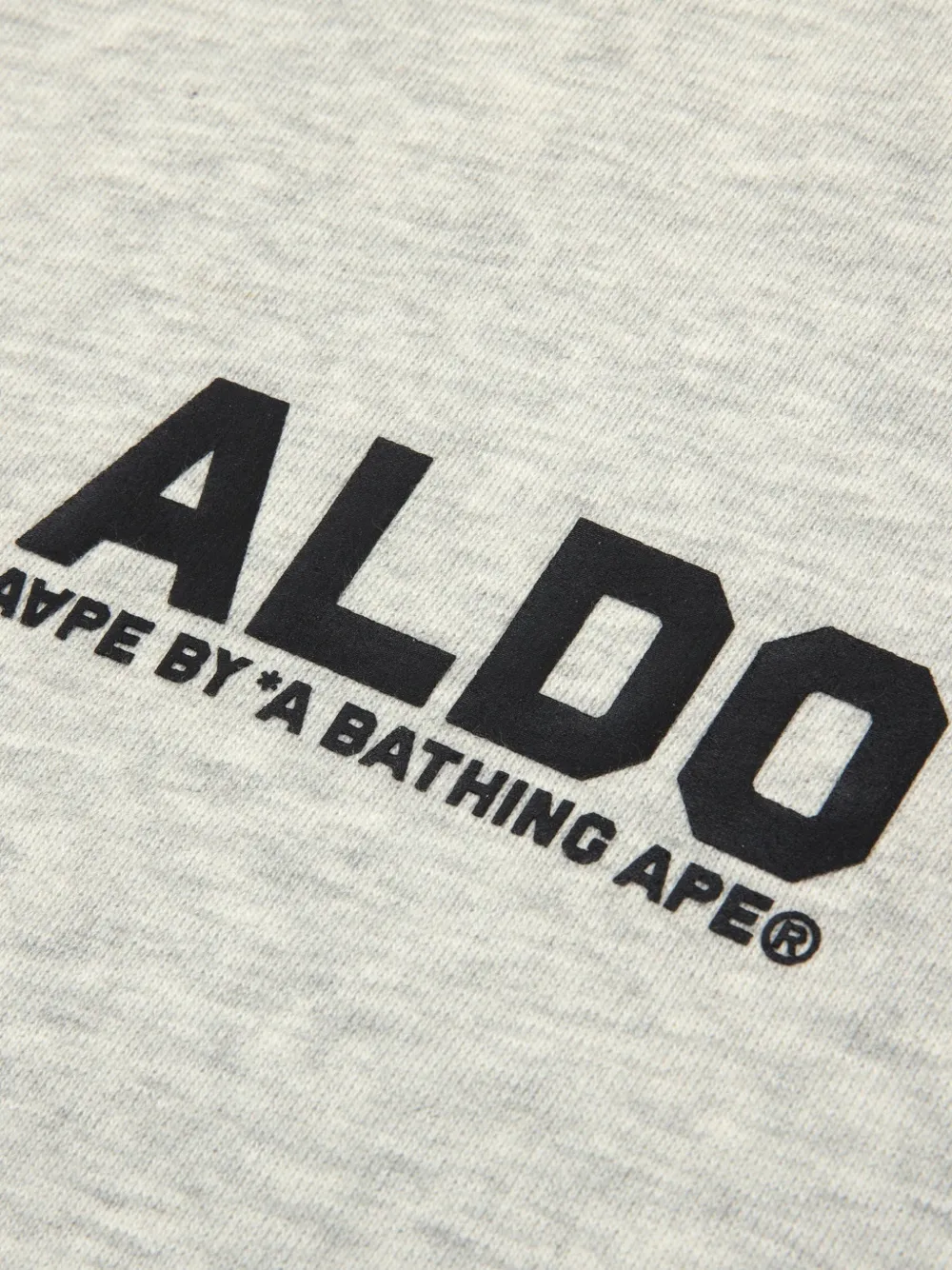 AAPE BY *A BATHING APE Moonface sweater met logoprint Grijs