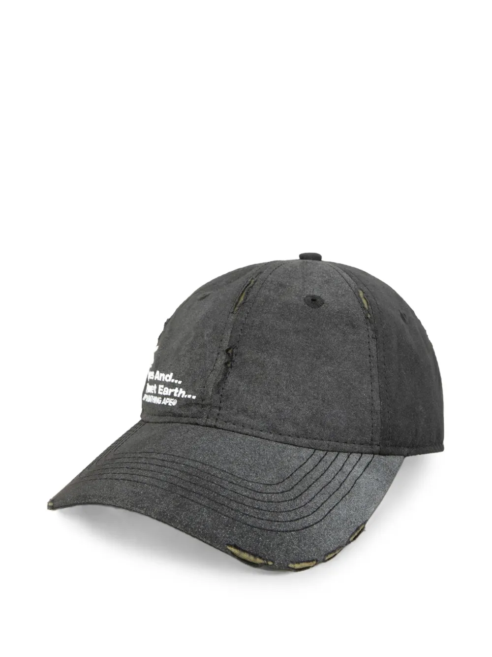 AAPE BY *A BATHING APE® distressed logo cap · One Size
