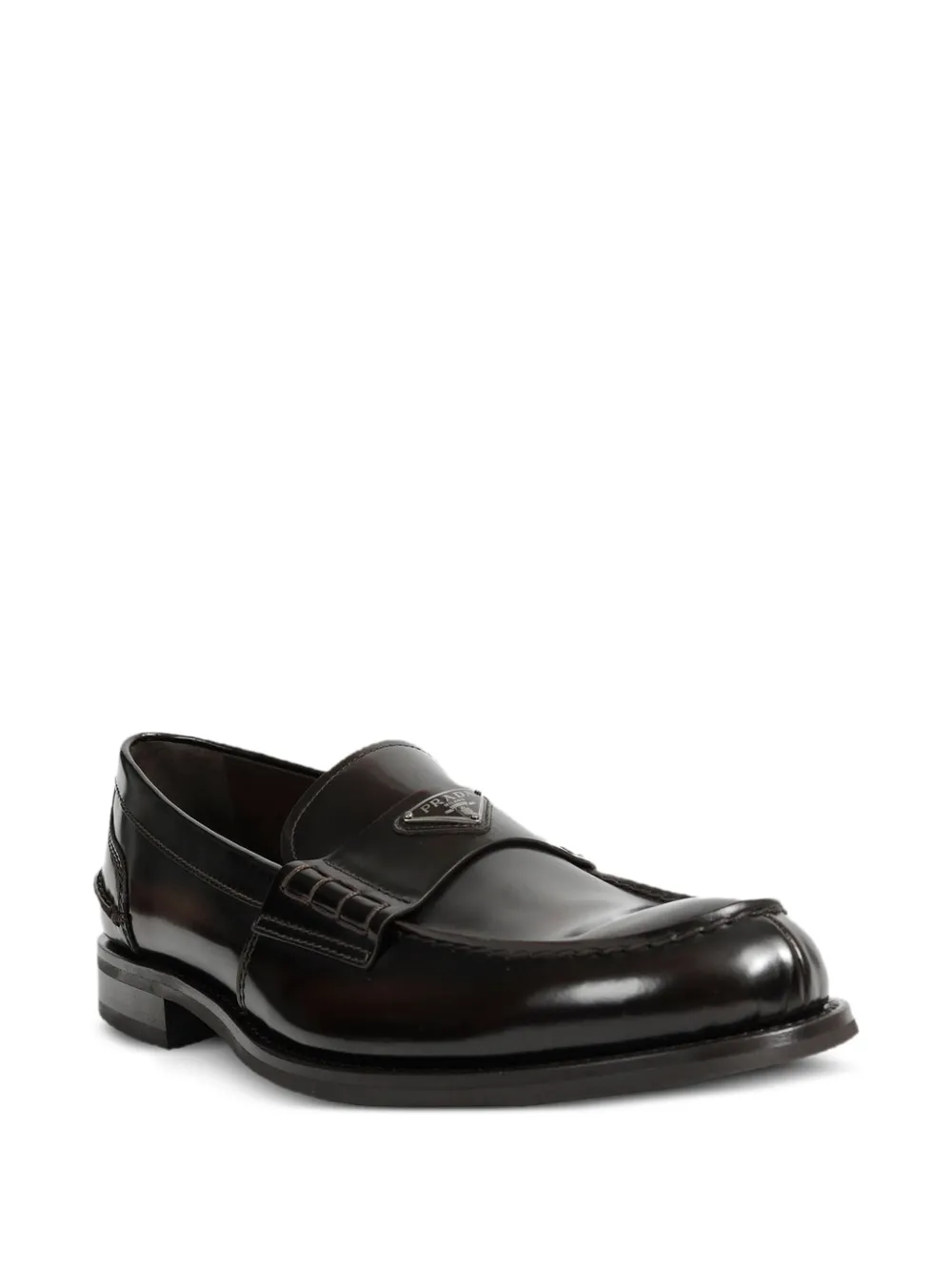 Prada Sneakers van geborsteld leer Bruin