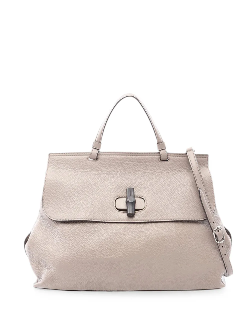 Gucci Pre-Owned 2000-2015 Large Calfskin Bamboo Daily satchel - Toni neutri