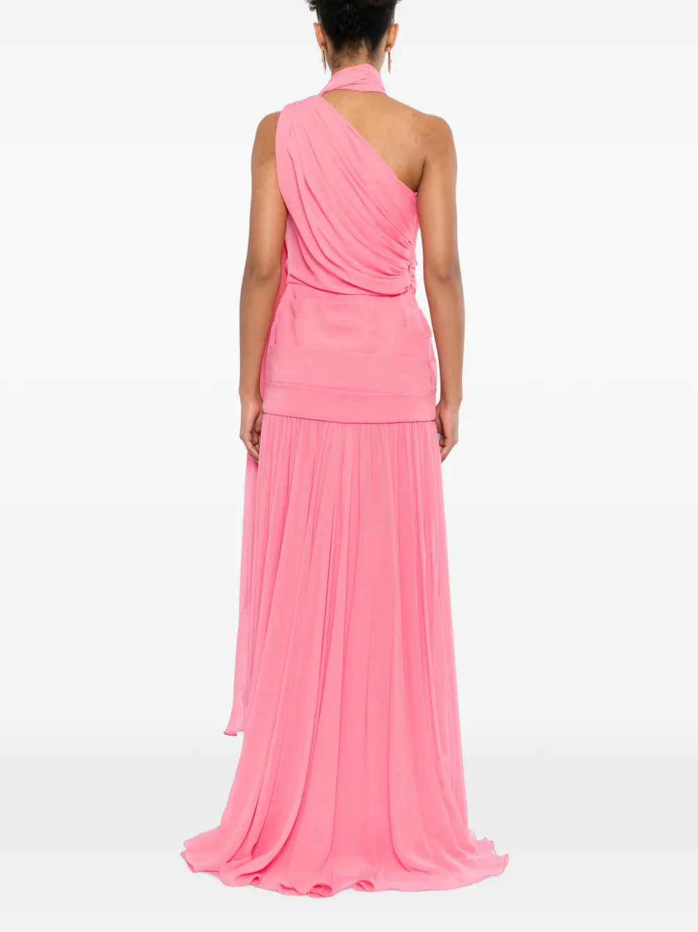 Elie Saab Asymmetrische gedrapeerde avondjurk Roze