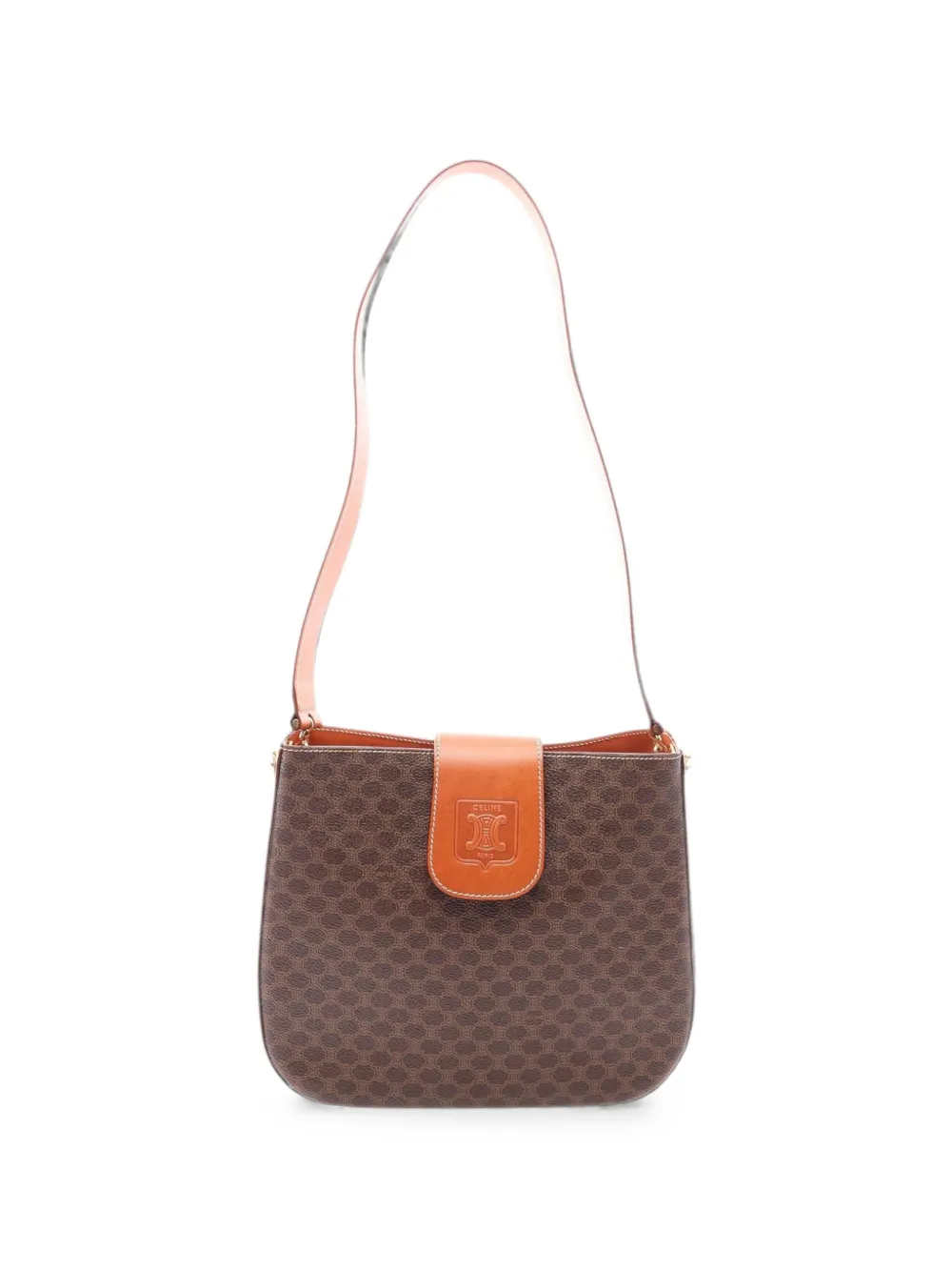 Celine Pre-Owned 20th Century Macadam Coated Canvas shoulder bag - Braun