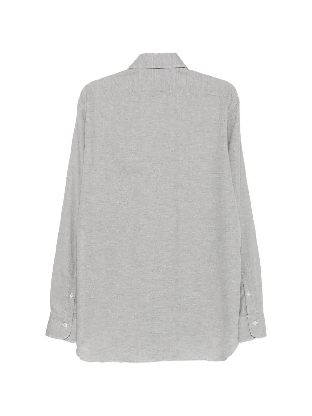 Barba spread-collar cashmere shirt Grijs
