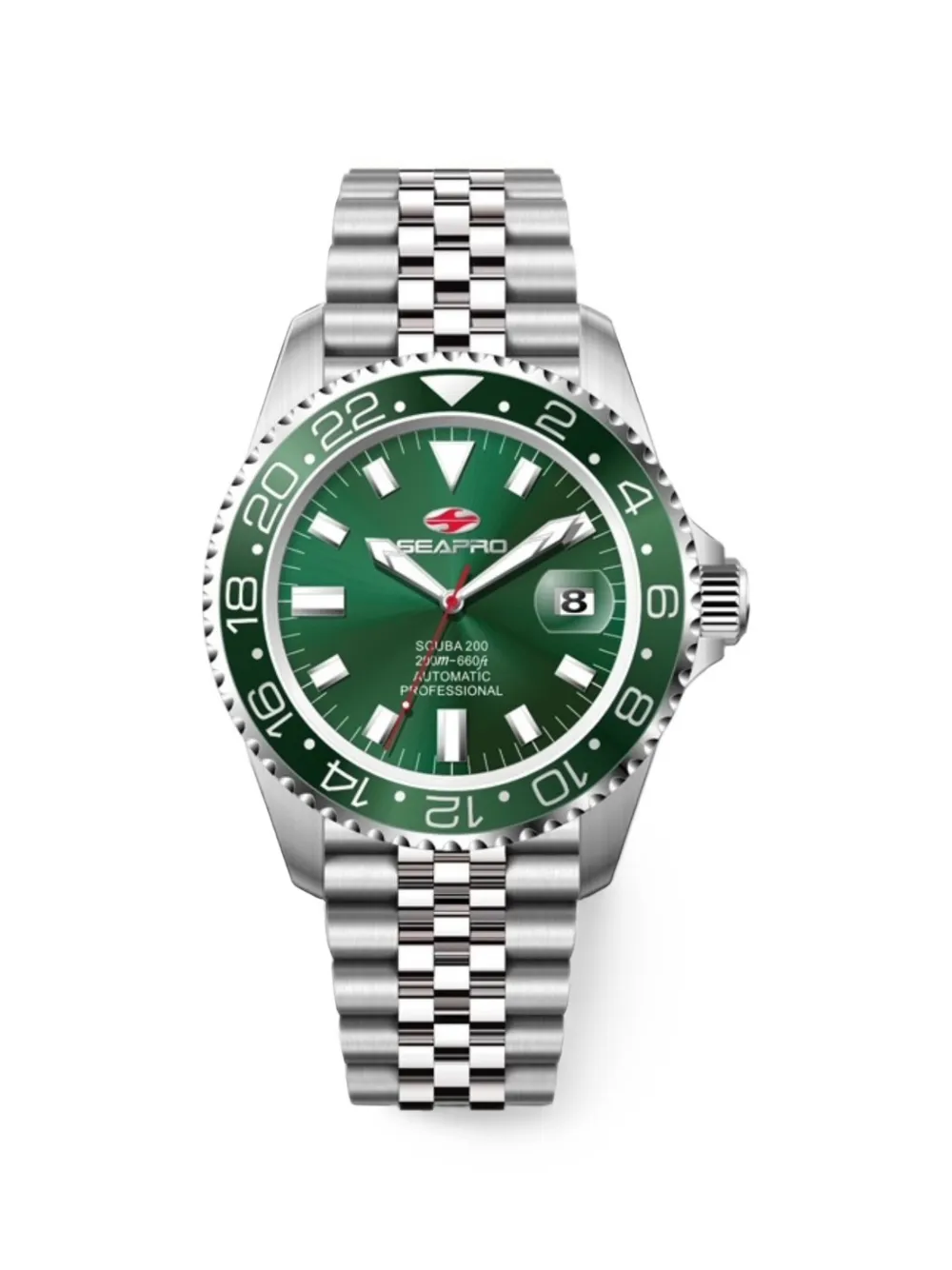 SEAPRO Grand Meridian 43mm watch - Verde