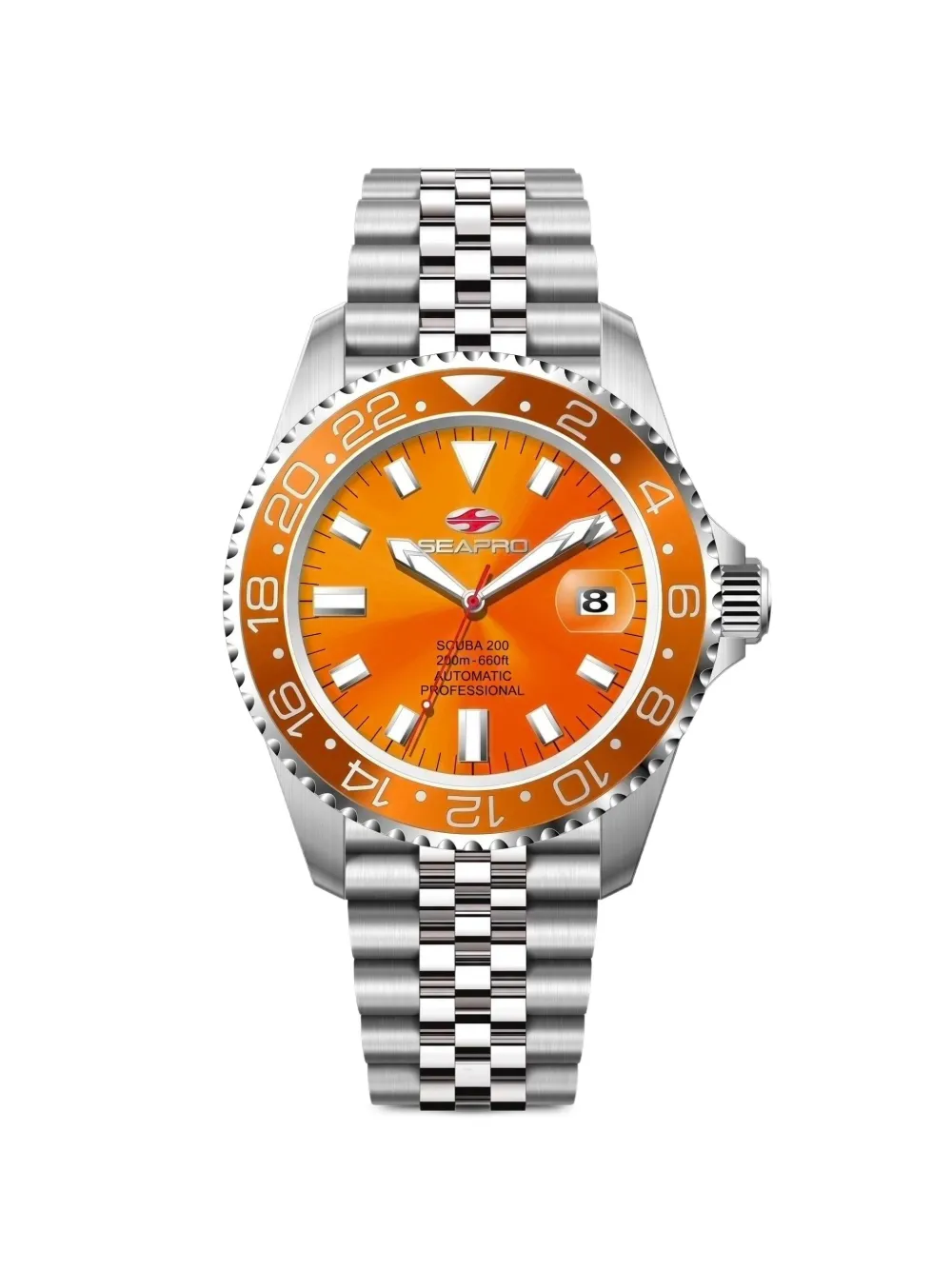SEAPRO Grand Meridian 43mm watch - Arancione