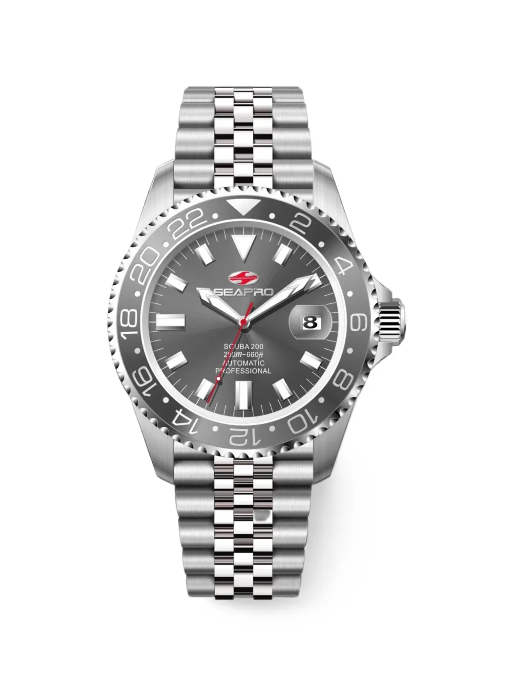 SEAPRO Grand Meridian 43mm watch - Grigio