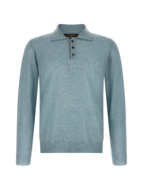 Zanone mélange-effect polo sweater