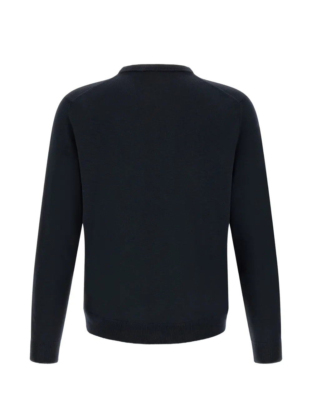 Zanone Giro trui met geribbelde afwerking Blauw