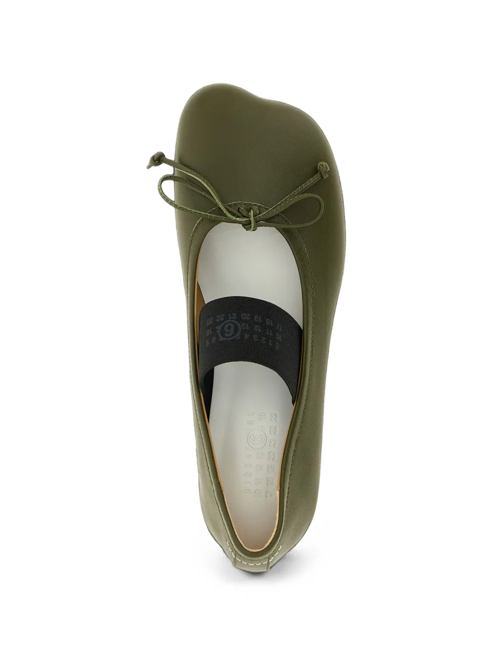 MM6 Maison Margiela Anatomic Numeric ballerinas Groen