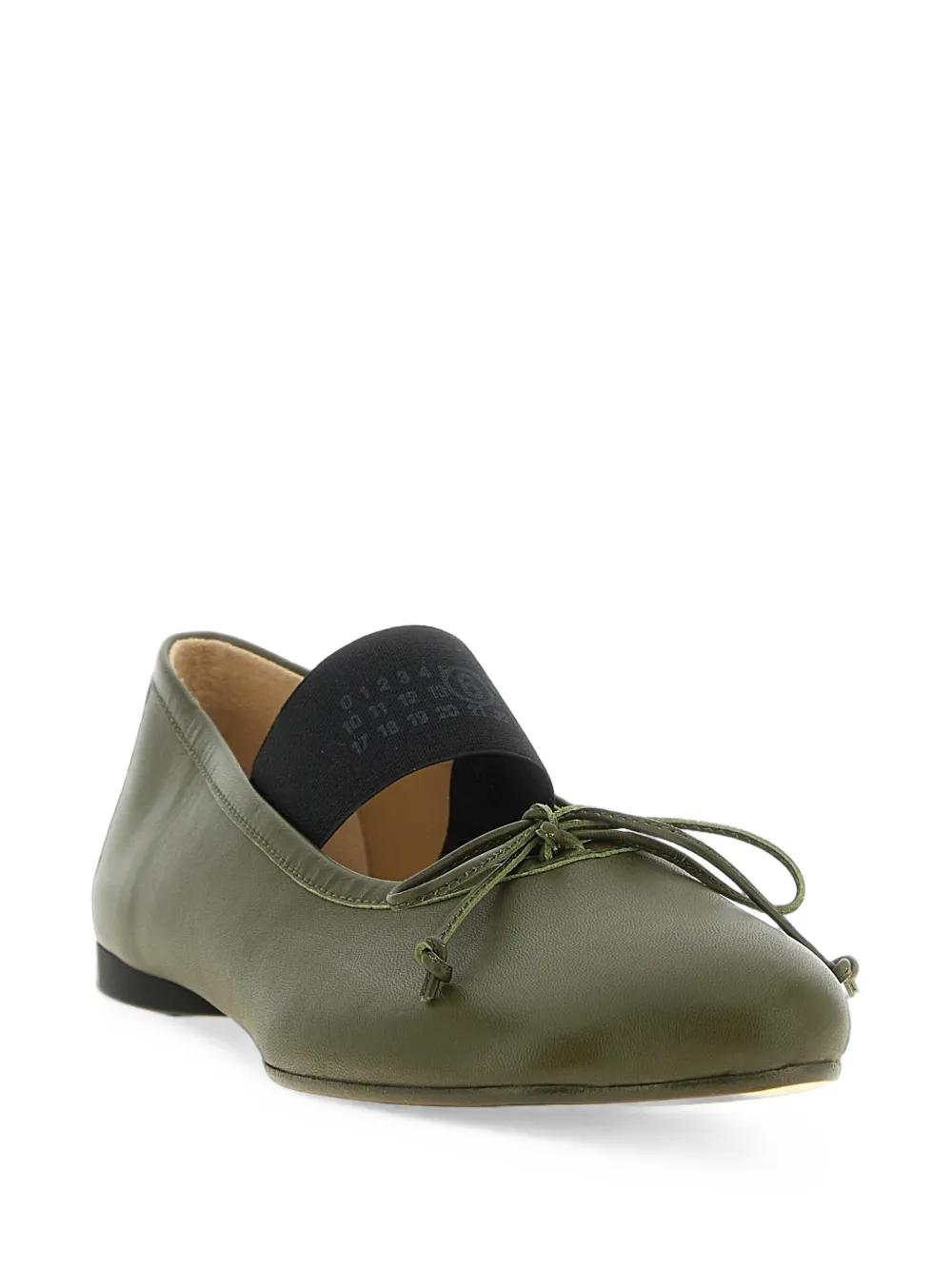 MM6 Maison Margiela Anatomic Numeric ballerinas Groen