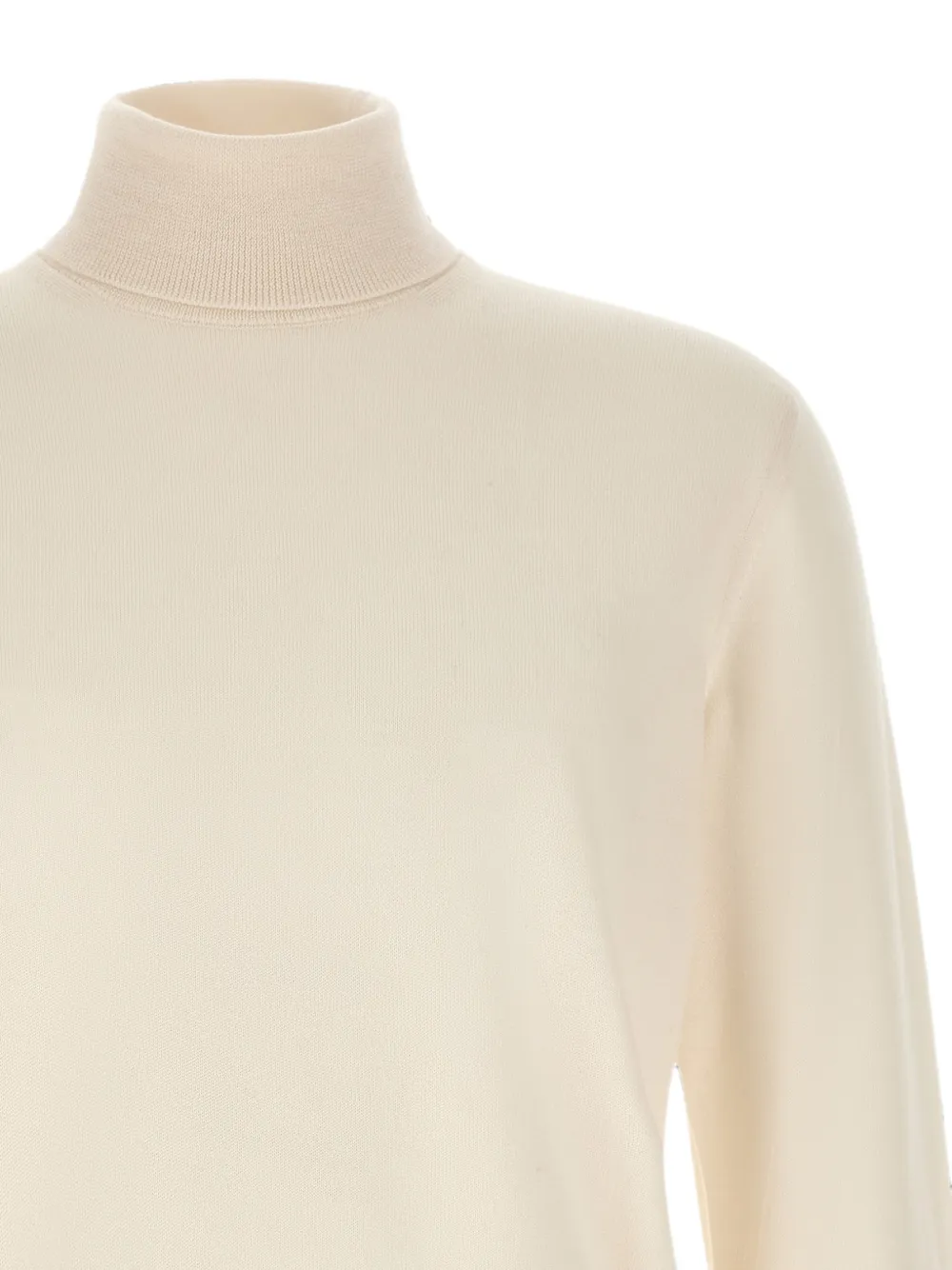Zanone Coltrui met geribbelde zoom Beige
