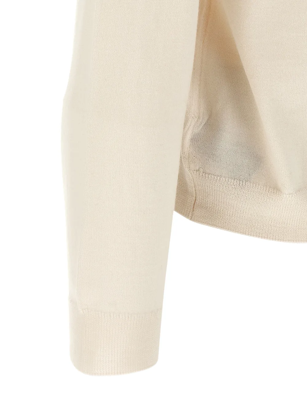 Zanone Coltrui met geribbelde zoom Beige