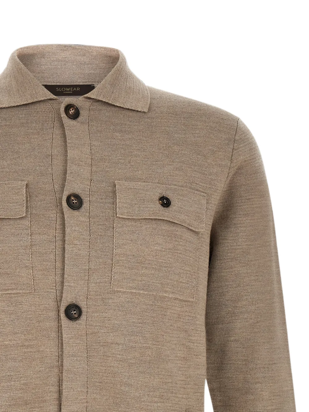 Zanone Saharan flap-pocket cardigan Beige
