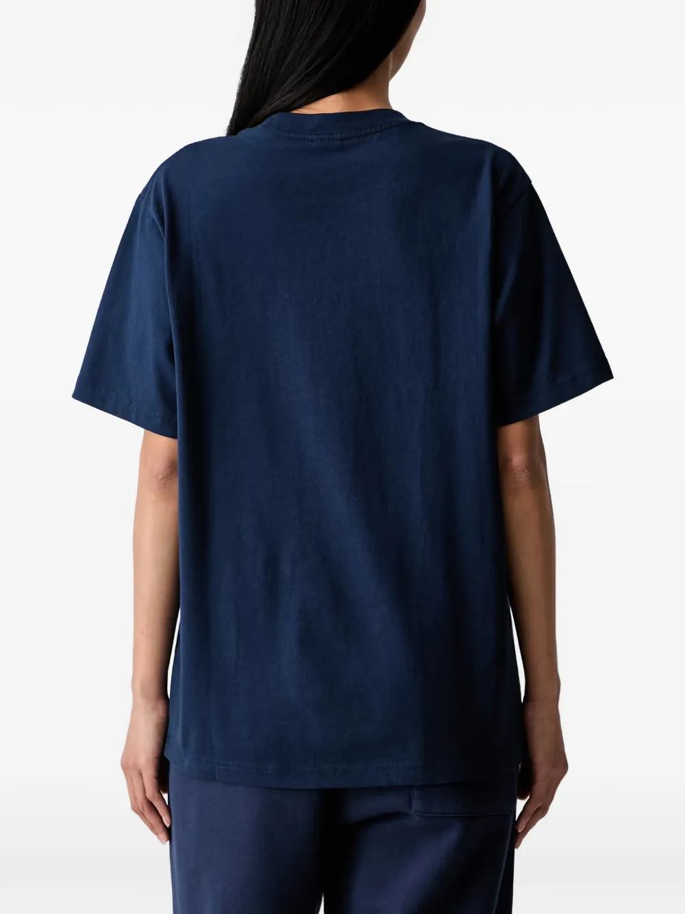 Sporty & Rich Katoenen T-shirt met logoprint Blauw