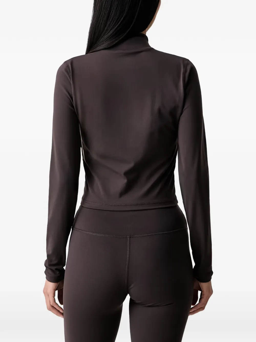 Sporty & Rich Serif jack met logoprint en rits Bruin